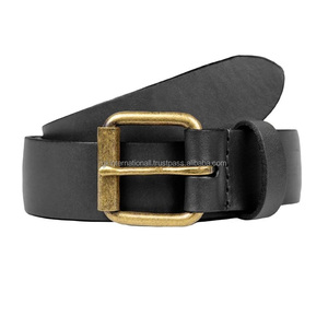 Cinturón de Cuero Genuino Italiano de Primera Capa, de Alta Calidad, con Hebilla de Una Sola Punta de 3.8 cm (1.5 Pulgadas) de Ancho, para Hombre, Venta al Por Mayor - Product Image 1