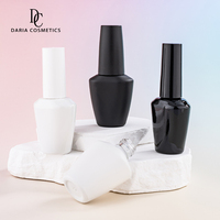 Vente en gros de flacons en verre vides pour vernis à ongles de 13 ml, flacon ovale pour vernis gel UV avec pinceau, emballage cosmétique pour manucure gel