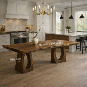 <b>Rustic</b> Solid <b>Wood</b> <b>Dining</b> <b>Table</b> Rectangle Handmade Modern Design Natural Finish Home Furniture - Product Image 5