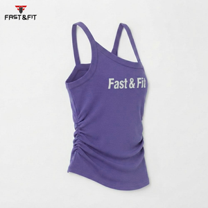 High Quality Knitted 100% Cotton Plain Sleeveless Workout Gym Custom Summer Casual Solid Color Women Tank <b>Tops</b> - Product Image 6