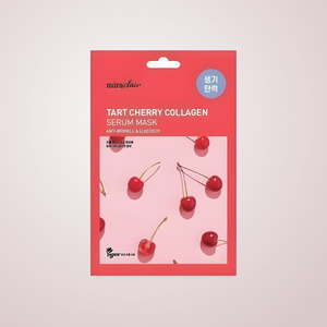 Mascarilla facial - Miraclair Tart Cherry Collagen Serum Mask 23ml Hecho en Corea, Mascarilla Blanca Herbal para Todo Tipo de Piel - Product Image 5
