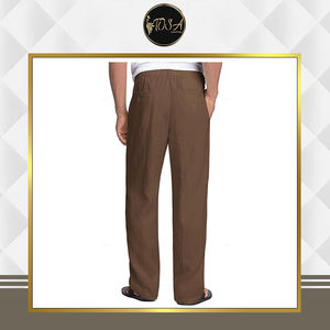 Nueva Llegada de Pantalones de Lino Casuales para Hombre, de Primera Calidad, Ligeros, de Pierna Ancha, Corte Holgado, Antiarrugas y Transpirables, para el Mercado Global - Product Image 2