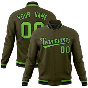 Direct Usine Personnalisable Hommes Casual Varsity Veste Confortable Baseball Sport Conception Lettre Motif Chauffé Écologique - Product Image 1