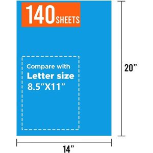 Carta Velina Blu Senza Acidi 35,5 x 50,8 cm, 140 Fogli in Confezione per Sacchetti Regalo, Matrimoni, Fai-da-Te, Confezioni Regalo - Product Image 2