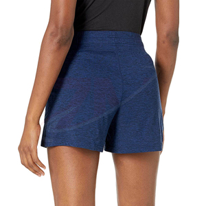 Shorts de Cintura Alta para Mujer, Tejidos en Algodón y Elastano, Color Azul, Casuales, Transpirables, con Bolsillos, con Cordón Ajustable, Venta al Por Mayor - Product Image 3