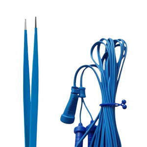 Pinzas bipolares de acero inoxidable europeas antiadherentes con fuente de alimentación manual, instrumentos quirúrgicos rectos, pinzas bipolares tipo bayoneta - Product Image 2