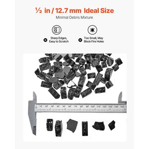 Vetro refrattario per focolare ad alta temperatura da 20 libbre/9,0 kg, pietre riflettenti da 1/2 pollice/12,7 mm, vetro per braciere senza fumo - Prodotto refrattario - Product Image 5