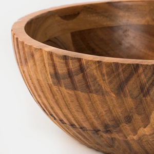 FAIZA CRAFT Bol à salade en bois moderne, écologique et fait main, provenant de l'Uttar Pradesh, Inde - Product Image 5