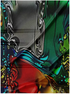 Camiseta de Manga Corta con Cuello Redondo para Hombre, con Estampado Abstracto Colorido, Corte Regular, Ropa Casual, Tejido Transpirable de Poliéster - Product Image 4