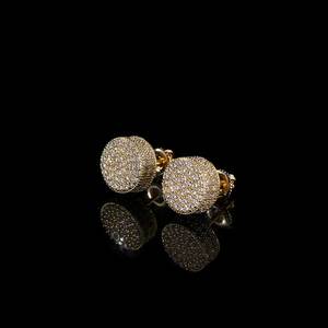 Boucles d'oreilles clous rondes en argent 925 et moissanite pour homme, style hip-hop pavé, bijoux de luxe, cadeau pour homme - Product Image 5