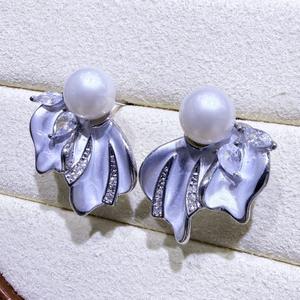 Pendientes de Perlas de Agua Dulce de Alta Calidad Haitang, Clip para Oreja, Fabricante Original, Sin Perforación, Nuevos - Product Image 2