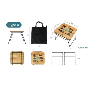 Bàn Cắm Trại Nhỏ Gấp Gọn Thiết Kế Tiết Kiệm Không Gian - Product Image 5