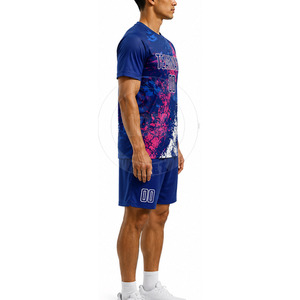 ชุดฟุตบอลกีฬาแบบกำหนดเอง เสื้อฟุตบอล โพลีเอสเตอร์ แห้งเร็ว ระบายอากาศดี โรงงาน OEM ขายส่งชุดทีม - Product Image 4