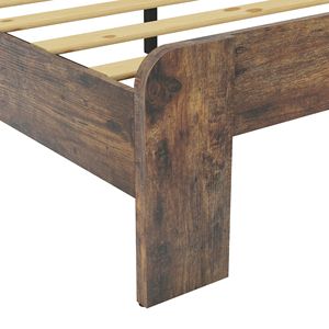 <b>Queen</b> <b>Size</b> Wood Platform <b>Bed</b> <b>Frame</b> Noise-Free with Easy Assembly Tool No Box Spring Needed Large Storage Elegant Wooden <b>Beds</b> - Product Image 5