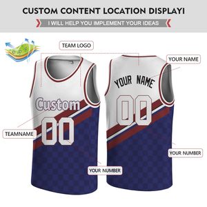 Custom Design Sublimation Printed Basketball Jerseys Lightweight Breathable Polyester Team Uniform for Summer Training Matches - Product Image 3
