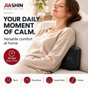 Cojín de Masaje Shiatsu Negro Ajustable para Alivio Profundo del Cuello, Hombros, Espalda y Pantorrillas en Casa y en el Trabajo - Product Image 1