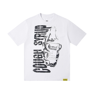 High Quality Custom Retro Couple Graphic T-<b>Shirt</b> <b>Funny</b> “Breakfast of Champions” Print Cotton Casual Fashion Streetwear Tee - Product Image 5