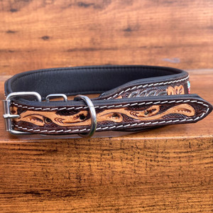 Wholesale Custom New Style Premium Leather Beaded <b>Dog</b> <b>Collar</b> Luxury Design Heavy Duty Hand Tooled Leather Adjustable Pet <b>Collars</b> - Product Image 4