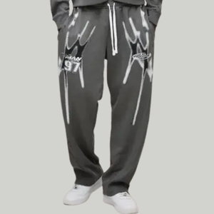 Conjunto Deportivo Unisex, Ropa Deportiva para Correr, Pantalones Acampanados con Doble Cintura, Sudadera con Capucha y Estampado de Diamantes de Imitación - Product Image 3