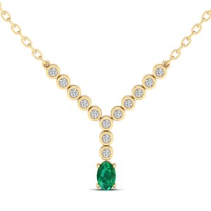 จี้เพชรพลอยทรงหยดน้ำ REYES สุดหรูสำหรับผู้หญิง ทอง 14K ประดับโมอิสซาไนต์ เครื่องประดับวินเทจแฟชั่น จี้เพชรพลอยคุณภาพสูง - Product Image 6