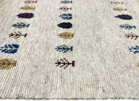 High Traditional Hand Knotted Wool Cut Pile Kilim Rug Geometric Pattern Medium Pile Eco-Friendly Non-Slip Fire Resistant Elegant