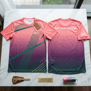 เสื้อปิ๊กเกิลบอล BIDV พิมพ์ลายแบบซับลิเมชั่น ระบายความชื้นได้ดี เสื้อผ้ากีฬาโพลีเอสเตอร์แขนสั้นสำหรับทุกเพศ - Product Image 2