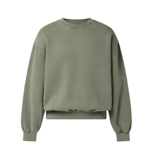 Sweat-shirt à col rond pour homme, couleur unie, coupe décontractée, sweat-shirts en tricot d'automne, 100% coton respirant pour homme - Product Image 1