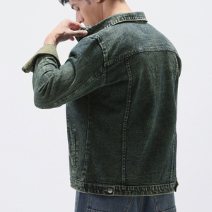 OEM Mens Denim Jean <b>Jacket</b> Casual Outwear Fall <b>Jacket</b> Denim Button up Coat Oversize Denim <b>Jacket</b> for Men acidwash fashion casual - Product Image 5
