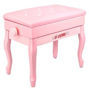 Heavy-Duty in legno Piano panca altezza regolabile sgabello per tastiera sedile per strumenti musicali accessori-PNB WD HD PNK - Product Image 1