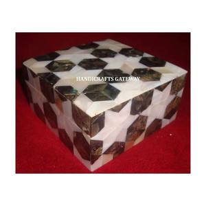 Nouvelle boîte à bijoux rectangulaire en bois et nacre, attrayante, de qualité supérieure et durable, pour les festivals de Diwali et de Ramadan - Product Image 6