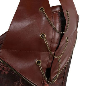 Corset en cuir vintage de haute qualité pour femme, couleur personnalisable, service OEM, respirant, antibactérien, élégant, pour tous les jours et l'extérieur - Product Image 5