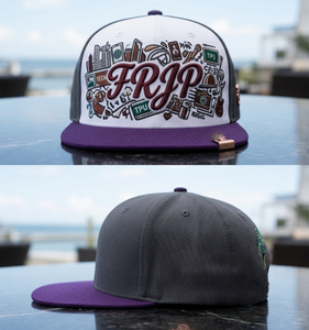 หมวกแก๊ปแบบ Snapback 6 แผง ปรับขนาดได้ ผ้าแคนวาส 6 แผง สำหรับทุกเพศ สวมใส่สบายๆ สไตล์เบสบอล สีม่วงขาว ดีไซน์แผงด้านหน้า - Product Image 2