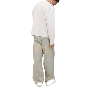 T-shirt streetwear à manches longues en coton épais pour marques de distributeurs privés, coupe personnalisée, t-shirts pour hommes, fournisseur OEM en gros - Product Image 2