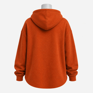 เสื้อฮู้ดดี้โอเวอร์ไซส์สำหรับผู้หญิง เนื้อผ้านุ่มสบาย ทรงหลวม ใส่ได้หลากหลายสไตล์ เหมาะสำหรับใส่ที่บ้าน ใส่เดินเล่น หรือใส่ลำลองกลางแจ้ง - Product Image 3