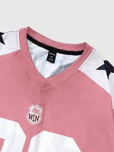 Camiseta de Fútbol Americano al por Mayor para Mujer, Talla Grande, Hombros Caídos, Transpirable, de Poliéster, con Logotipo Personalizado por Sublimación, Estilo Curazao - Product Image 3