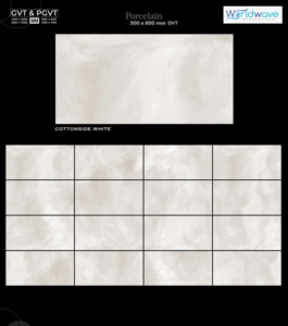 Proveedor de azulejos de pared para baño de mármol PGVT brillante de 300×600 mm (30×60 cm) 12x24 pulgadas, azulejos de pared de porcelana con efecto mármol de 300x600. - Product Image 2