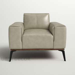 Calmora Mid-Century Modern Japandi Accent Chaise Lounge Silla personalizable para sala de estar o salón - Product Image 4