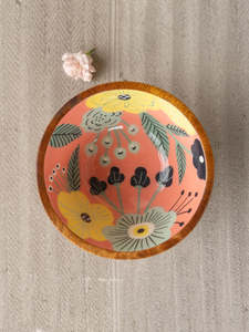 Tazón de Fiesta Personalizado de 6 Pulgadas, Hecho a Mano, Moderno, Ecológico, de Madera con Revestimiento de Esmalte, Apto para Lavavajillas, Duradero, Color Rojo Granada Verde - Product Image 4