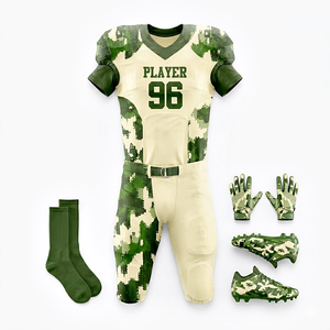 Camo Pattern with Cream American Football Uniform Breathable Sportswear Clothings with OEM Services Special Rate for Bulk - Product Image 5