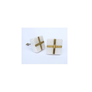 Good Quality Product Handmade Drawer Marble <b>Knob</b> Best Finishing Best Selling Product Round Marble <b>Knob</b> With <b>Brass</b> Rim - Product Image 1