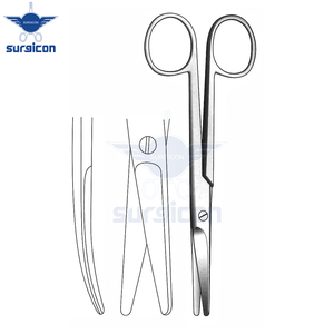 Tijeras Mayo de 14 cm (5½ Pulgadas), Tijeras Quirúrgicas Reutilizables de Acero Inoxidable con Punta Curva para Cirugía General y Corte de Tejidos - Product Image 6