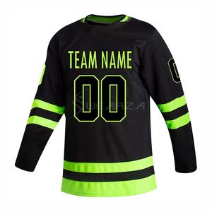 Uniforme de hockey sur glace en gros 100% Polyester pas cher Teamwear Sublimation Hockey Jersey Maillots de hockey sur glace de qualité supérieure pour hommes - Product Image 3