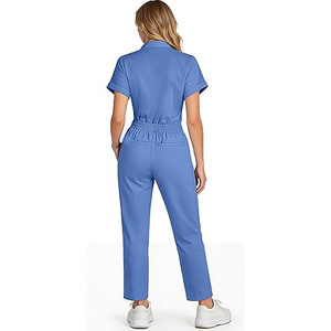 Unisex Classic Cotton <b>Scrub</b> <b>Sets</b> with Jersey Fabric Needle Detection Professional Medical Nurse Uniform for Hospital Use - Product Image 4