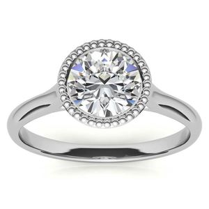 Round Cut Moissanite <b>Ring</b> 925 Sterling <b>Silver</b> White Gold Plated Luxury <b>Solitaire</b> Engagement <b>Ring</b> Bridal Wedding Gift for Her - Product Image 5