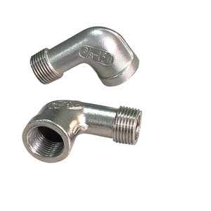Raccords de plomberie en acier inoxydable moulé sur mesure de haute précision, coudes à 90° filetés, pour diverses industries, avec logo personnalisé - Product Image 1
