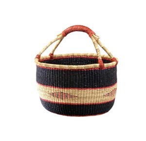 Certified Quality Seagrass Belly <b>Basket</b> Eco Friendly Natural Grass Black Red Diamond Market Shopping Tote <b>Bag</b> - Product Image 1