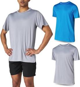 Chemise de sport pour homme, style vintage, coupe ajustée, manches longues, col rond, polyester/coton, respirante, séchage rapide, anti-boulochage, anti-plis - Product Image 2