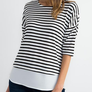 T-shirt d'été pour femmes grande taille à col rond et coupe ample - Léger et à séchage rapide - Product Image 1