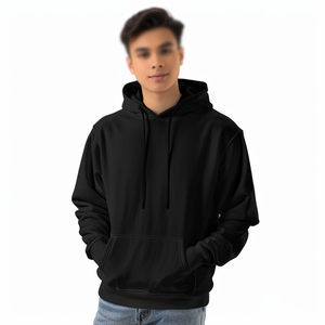 Sweat-shirt à capuche zippé pour homme, en coton et polyester mélangés, imprimé avec logo personnalisé, pour la gym et l'hiver. - Product Image 6