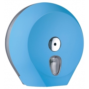 Distributore di carta igienica jumbo in plastica Cleanpaper Design azzurro con superficie Soft Touch - Product Image 1